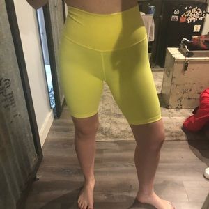 Neon Yellow Aerie Bike Shorts